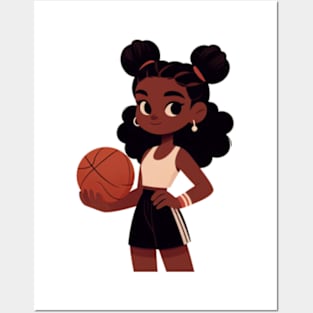 Female basketball player Posters and Art